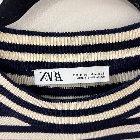 Zara Navy and White Striped Crop Top - Picture 5 of 5